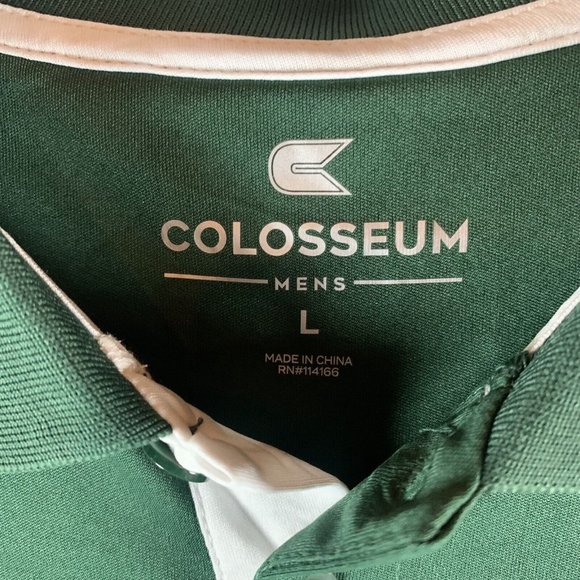 Colosseum‎ Polo Shirt Men's Large Green Polyester Portland State Vikings 7248 - Picture 2 of 8
